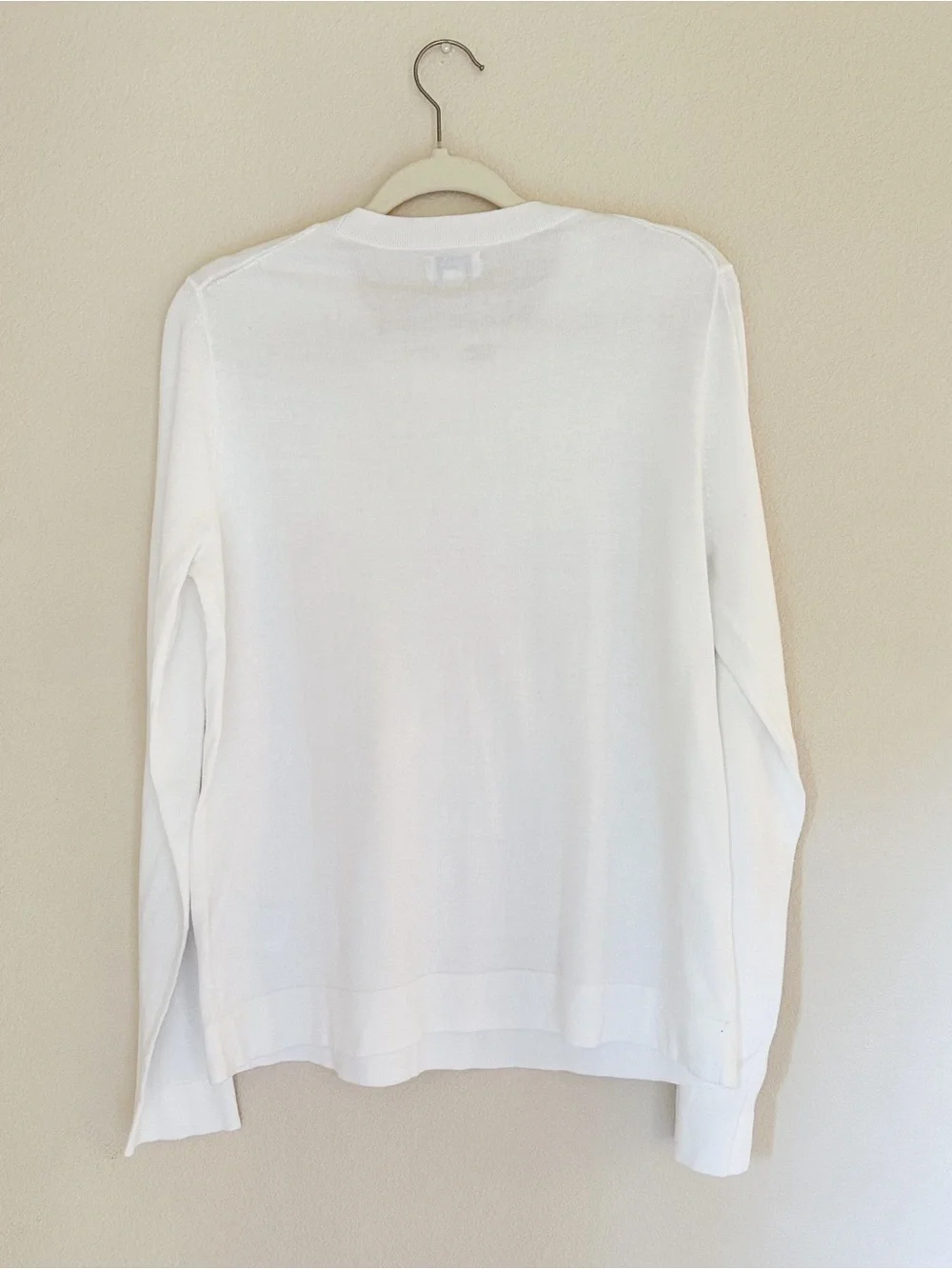 J. Crew Cotton Teddie Sweater in White L